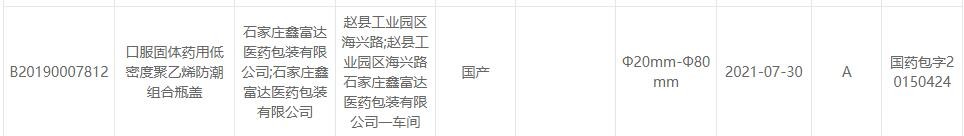 泡腾片管CDE备案号